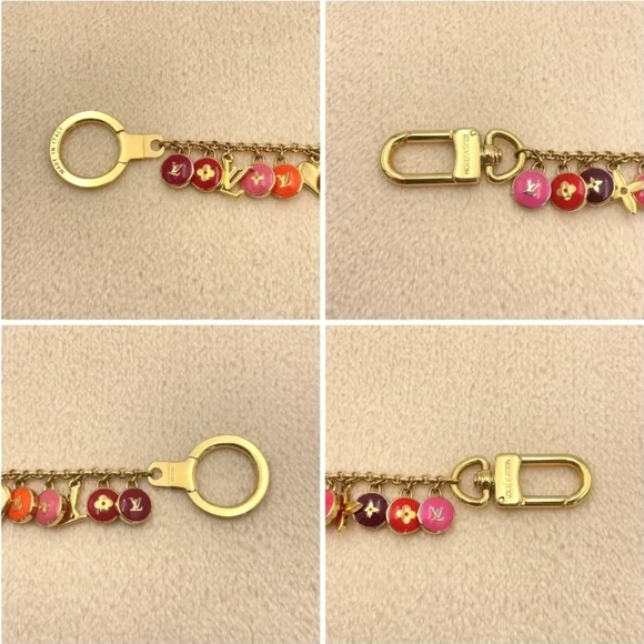 Auth Louis Vuitton M65911 Porte Crecienne Bastille GD Key Chain W/Box - Picture 12 of 14